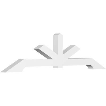 Ekena Millwork Vanguard Architectural Grade PVC Gable Bracket, 84"W x 21"H x 4"D x 4"F, 6/12 Pitch GBP084X21X0404VAN00